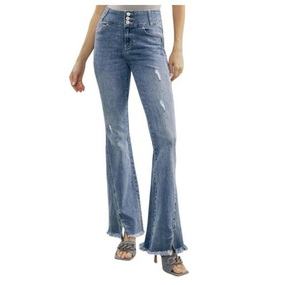 KanCan Jeans Kancan Womens Ultra High Rise Flare Bell Bottom Jeans